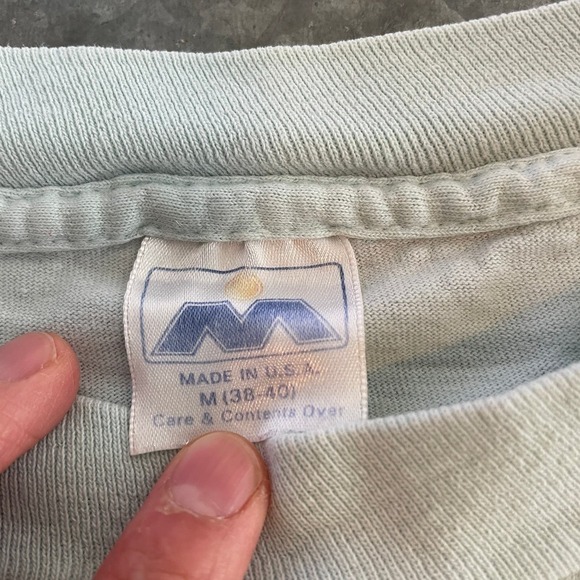 Vintage Sumo Wrestler Cats Single Stitch Tee Shirt Womens Small Blue Funny 80s - Picture 6 of 13